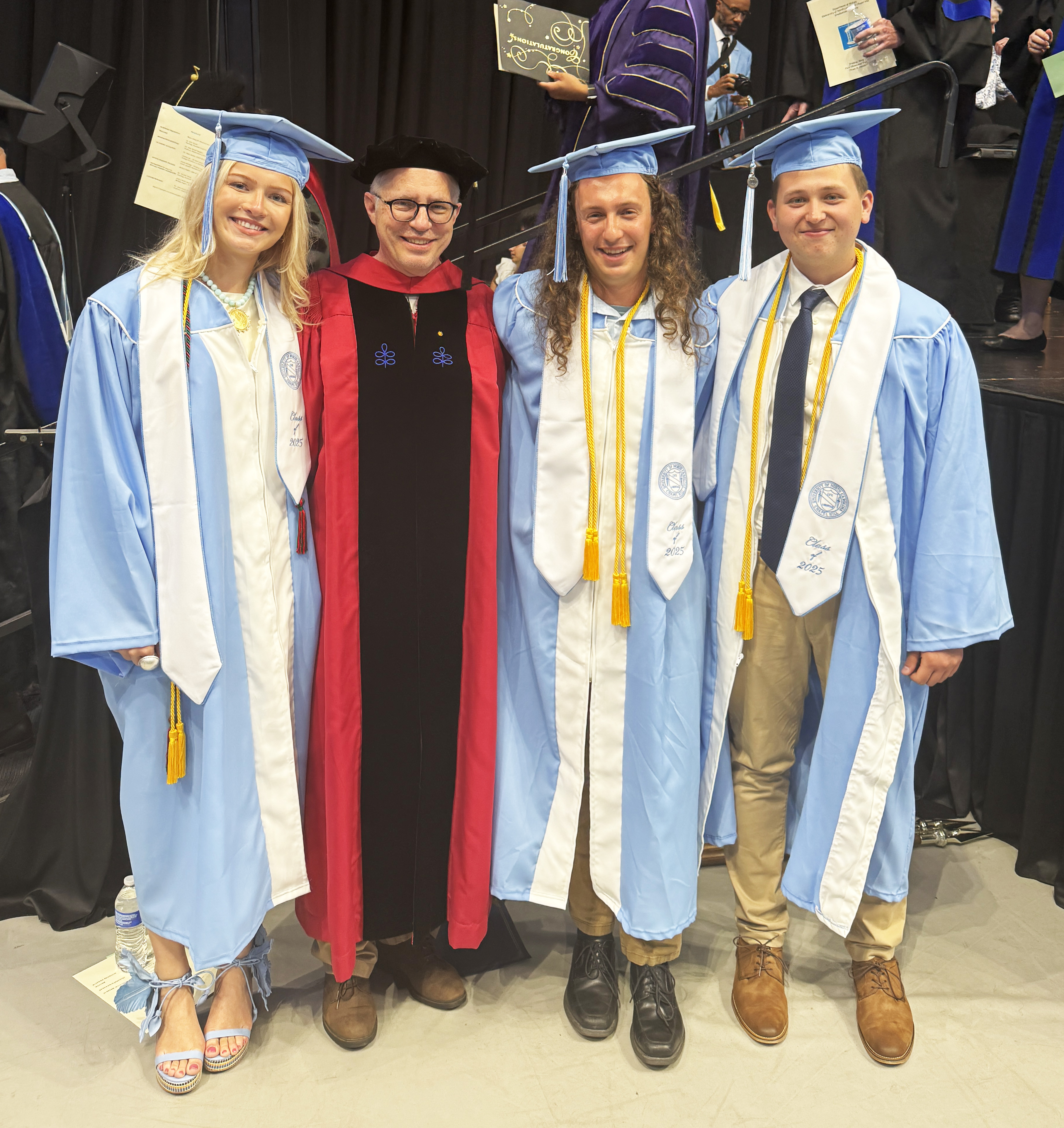 Emerson, Reese, Jeff, Grey in robes