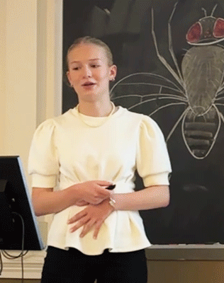 Nina presents her research at honors symposium