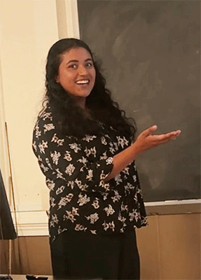 Dasha presents her research at honors symposium
