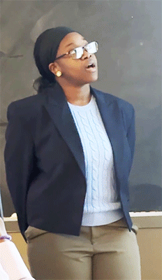 Rawda presents her research at honors symposium